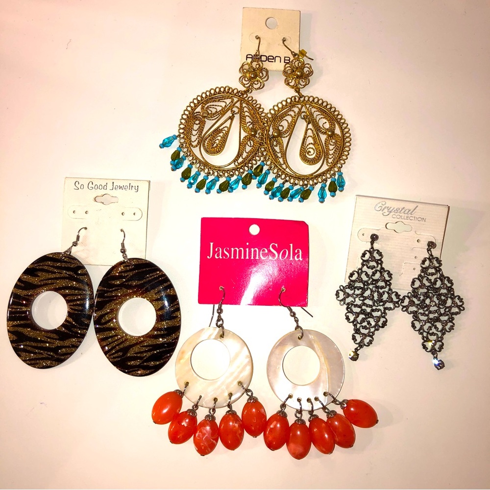 Bundle of drop down earrings (4 sets)